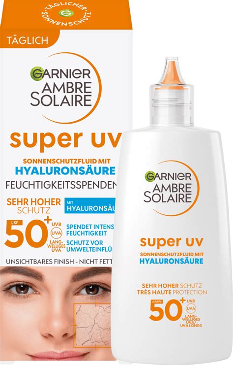 Garnier Ambre Solaire Sonnenfluid Gesicht Super Uv Mit Hyalurons Ure