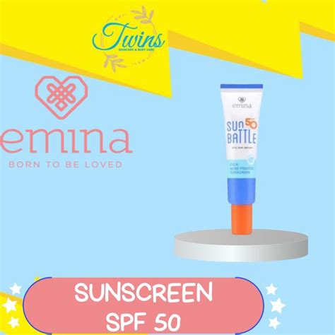 Jual Emina Sun Battle Spf Pa Cica Acne Fighter Shopee Indonesia