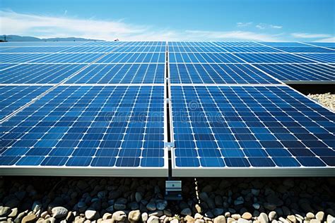 Solar Panels in Bright Sunlight Stock Image - Image of electricity ...