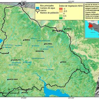 Índice de Vegetación Diferencial Normalizado o NDVI de la cuenca del