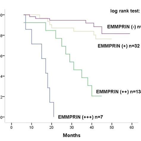 Kaplan Meier Postoperative Survival Curve And Log Rank Test For Download Scientific Diagram