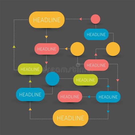 流程图计划 Infographics要素 向量例证 插画 包括有 网络连接 网络 现代 格式 箭头 61141099