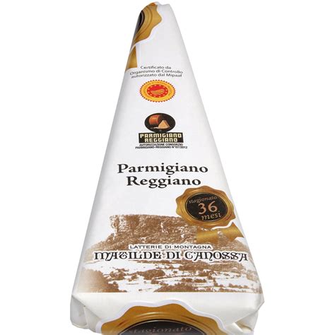 Queso italiano de vaca DOP Parmigiano Reggiano peso aproximado cuña 200