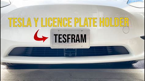 TESFRAM TESLA Y Front License Plate Holder NO Drill NO Scratch NO