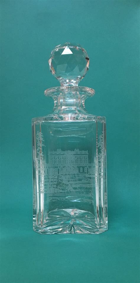 Royal Brierley Crystal Decanter With English Castle // Bar / Barware / Library / Gift Idea ...