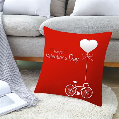 Clearance Under 5 EGNMCR Valentines Day Pillow Covers 18x18 Love Heart