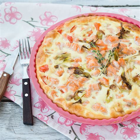 Recette Quiche au saumon fumé asperges vertes et gruyère