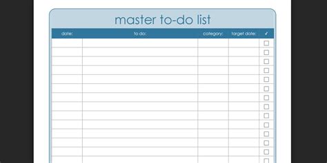 Master To Do List Template 11 Best Templates For Checklist