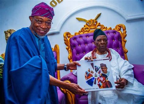 Jubilation As Aregbesola Arrives Osun Pays Homage To Ataoja Pm News