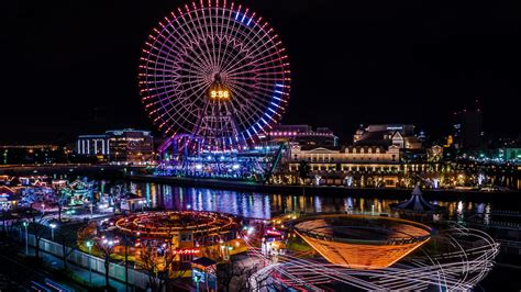 Theme Park Cosmo Clock Cosmo Clock 21 Yokohama Cosmo World Night