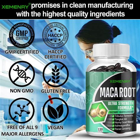 Maca Root 1010mg Tribulus Horny Goat Weed Muscle Health Strength