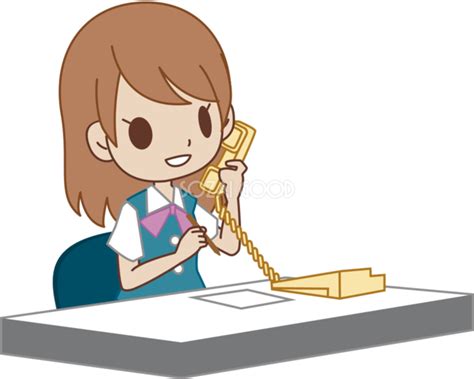 女性 Olが電話ご案内 ビジネスマン 無料イラスト 素材good