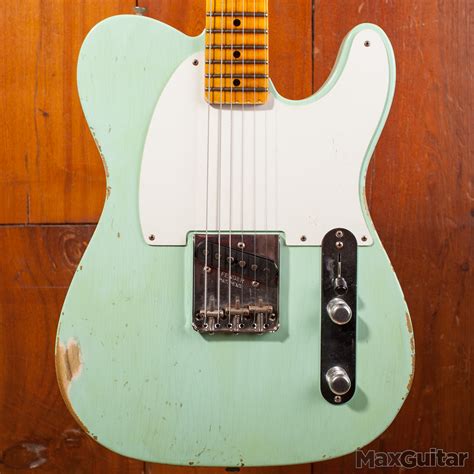 Fender Custom Shop Telecaster 2015 Surf Green Guitar For Sale Max Guitar