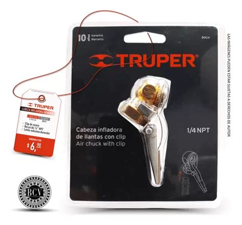 Cabeza Inflador Llantas C Clip Hembra Rosca Truper Mercadolibre