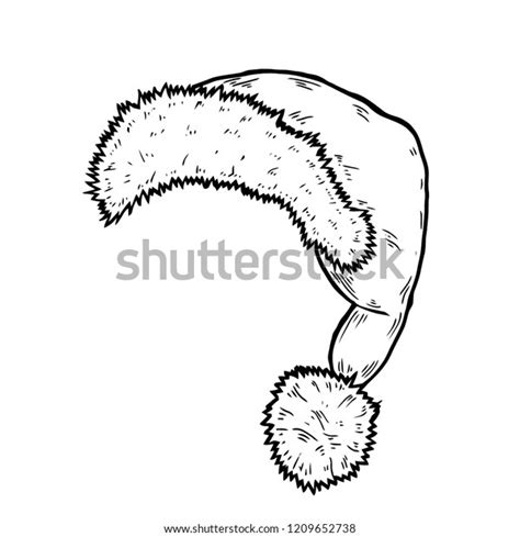 Hand Drawn Sketch Santa Hat Doodle Stock Vector Royalty Free