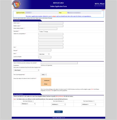 Bits Pilani Form 2023 Printable Forms Free Online