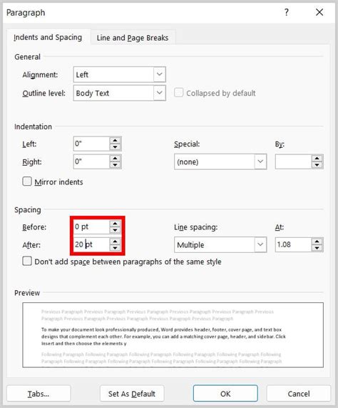 How To Adjust Paragraph Spacing In Microsoft Word