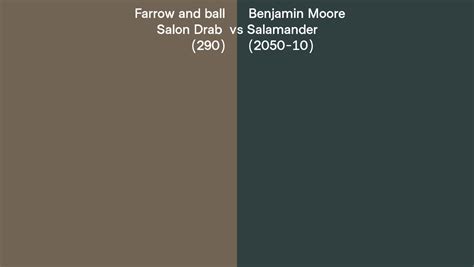 Farrow And Ball Salon Drab 290 Vs Benjamin Moore Salamander 2050 10