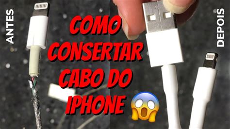 Como Consertar Refor Ar Todo O Cabo Do Iphone Tubo Termo Retr Til