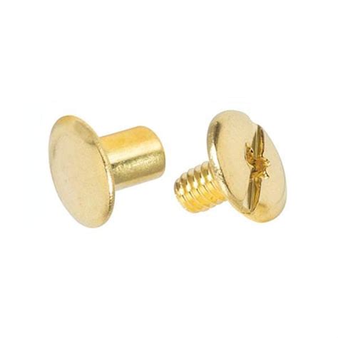 Hardware Solid Brass Chicago Screws 10 Pack Lost Penguin Leather Goods