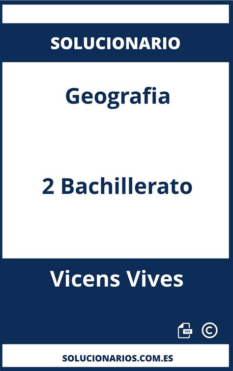 Solucionario De Geografia 2 Bachillerato Vicens Vives