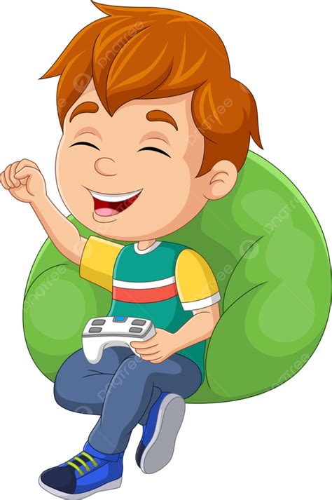 Gambar Kartun Anak Kecil Bermain Video Game Rakyat Bermain Game