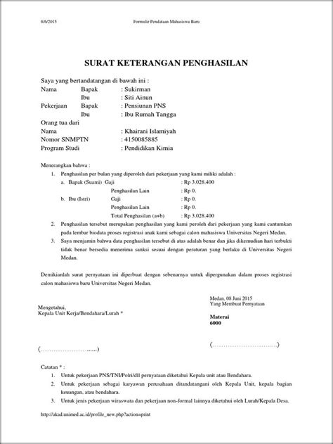 Contoh Surat Pernyataan Mahasiswa Baru Uad IMAGESEE