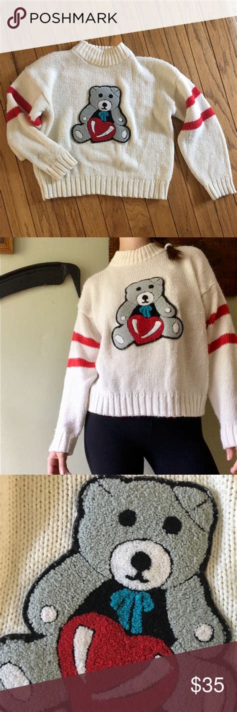 Vintage Teddy Sweater Vintage Sweaters Sweaters Clothes Design