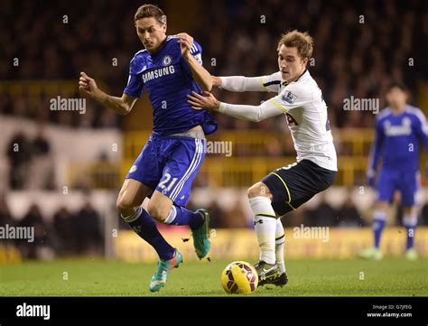 Chelsea S Nemanja Matic Left And Tottenham Hotspur S Christian