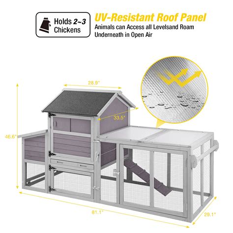 Chicken Coop For Chickens With Wheels Mobile Hen House Expandable