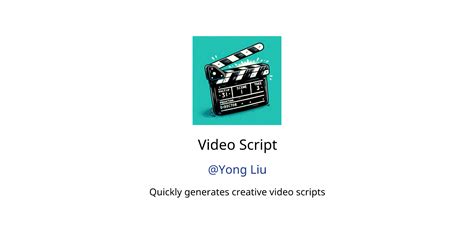 Video Script GPTs Features And Functions Examples And Prompts GPT Store