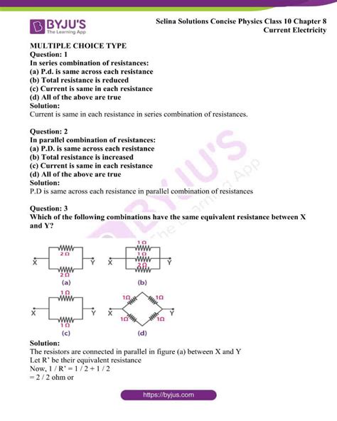 Selina Solutions Concise Physics Class 10 Chapter 8 Current Electricity