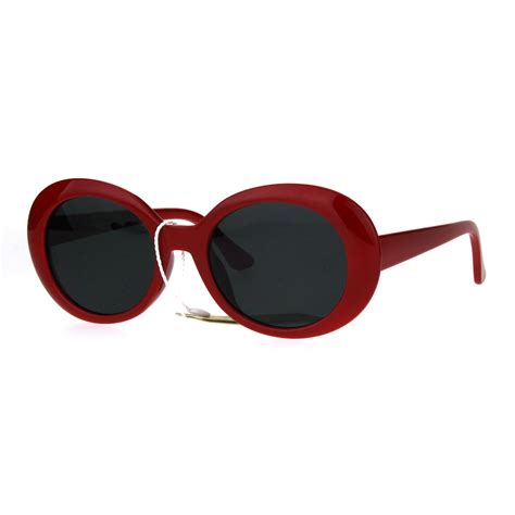 Womens Vintage Retro Oval Mod Shaggy Plastic Sunglasses Ebay