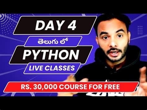 Python In Telugu For Beginners Python Complete Course In Telugu