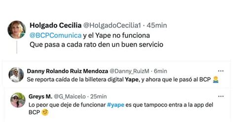 Usuarios Reportan Ca Da De Yape Y Banca M Vil Del Bcp El Men