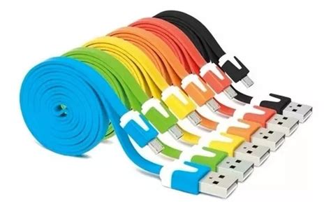 Cable Datos Micro Usb Plano Mallado Sk Fc5p Colores Ditron Color