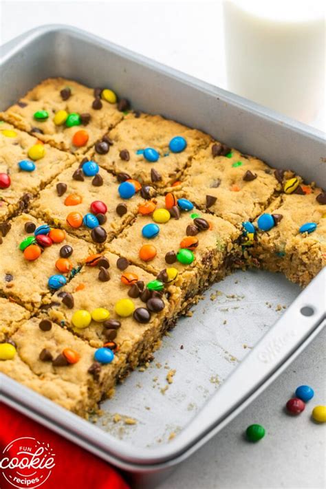 Easy Monster Cookie Bars Fun Cookie Recipes