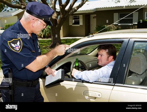 Police Officer Pulling Someone Over