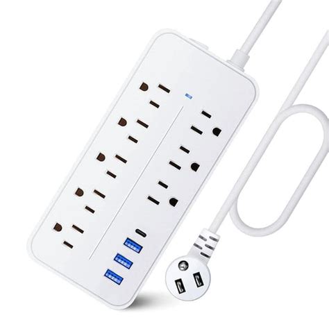 Lukyamzn 20 Ft Surge Protector Power Strip Long Extension Cord With