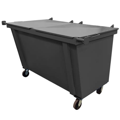 CLEANLURB Container de Lixo 800L Metálico Rodízio 6x3