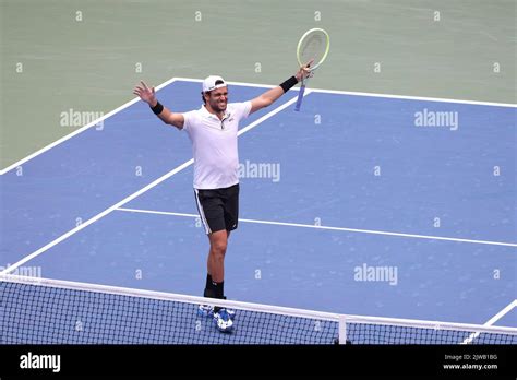 Matteo Berrettini Reaction Matteo Berrettini Reaction Hi Res Stock