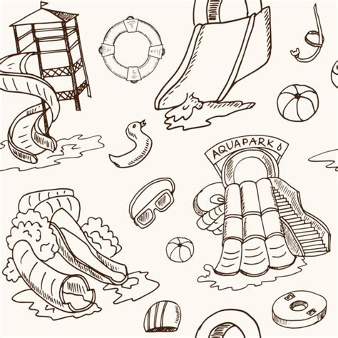 Drawing Of The Water Park Illustrations Royalty Free Vector Graphics