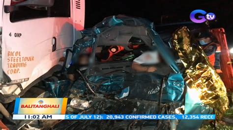 Patay Sugatan Sa Salpukan Ng Van At Trailer Truck Sa Brgy San