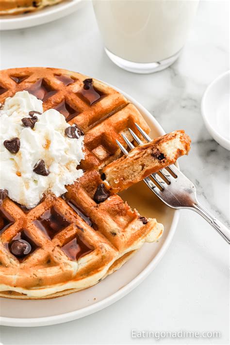 Chocolate Chip Waffles Recipe - Eating on a Dime