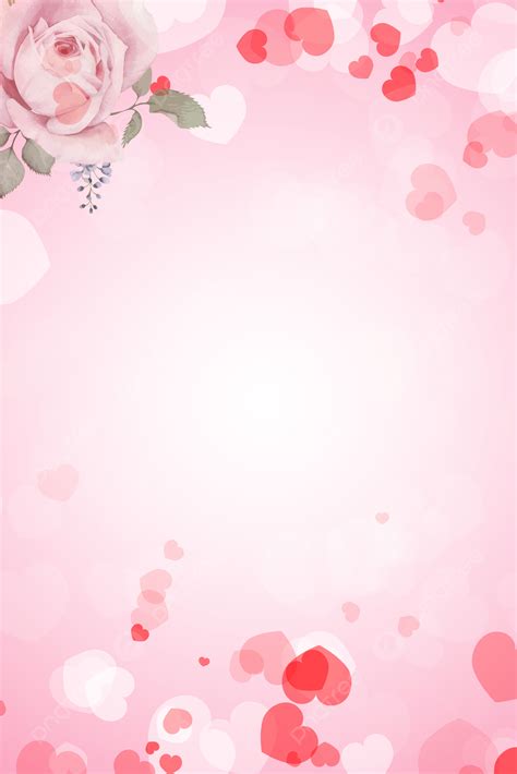 Fresh Pink Floral Valentine Background Wallpaper Image For Free