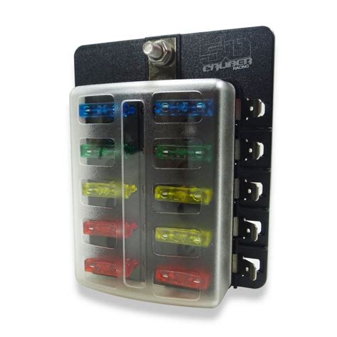 10 Way 12v Fuse Block Led Indicators Blade Terminals Utvdude