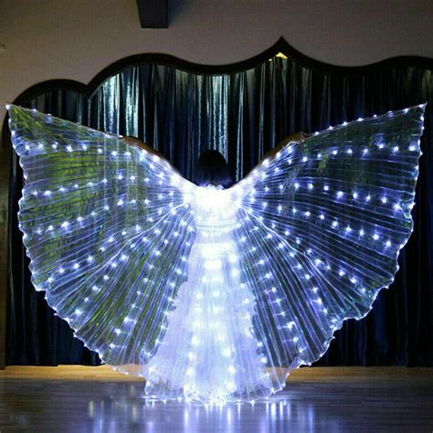 Buy Pohove Led Isis Wings Glow Light Up Belly Dance Costumes With