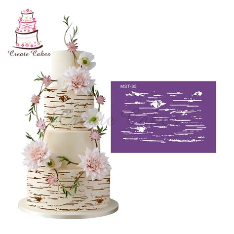 New Flower Cake Stencil Mesh Stencils For Wedding Cake Border Stencils ...