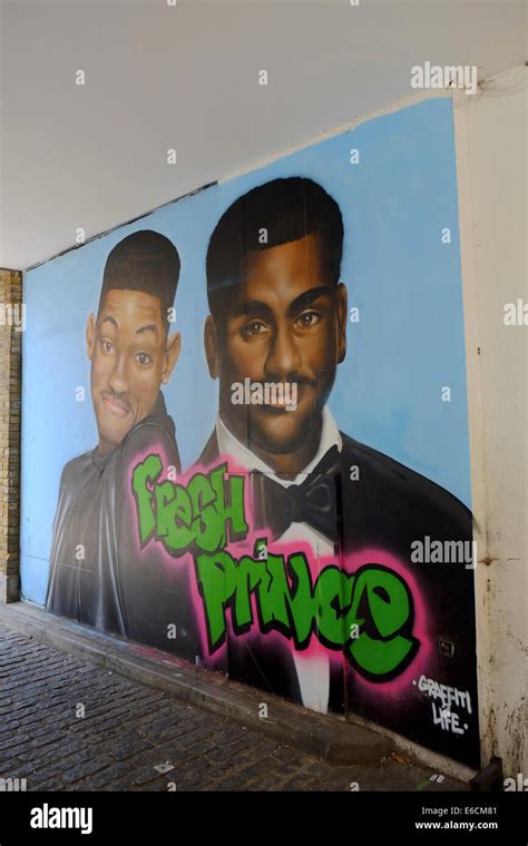 Fresh Prince Graffiti wall art in Shoreditch, London Stock Photo - Alamy