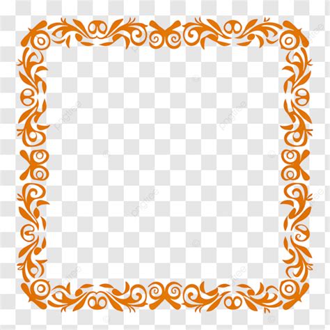 Creative Antique Border On Orange Colour, Antique Border, Orange Colour ...